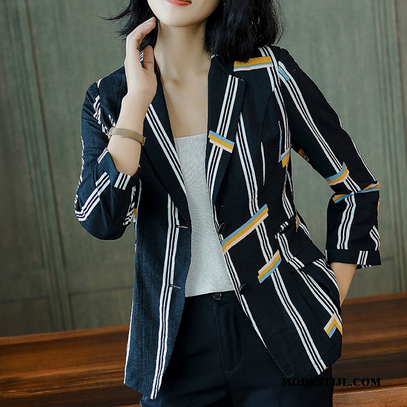 Dames Blazer Kopen Casual Mini Dunne Mouw 2019 Wit