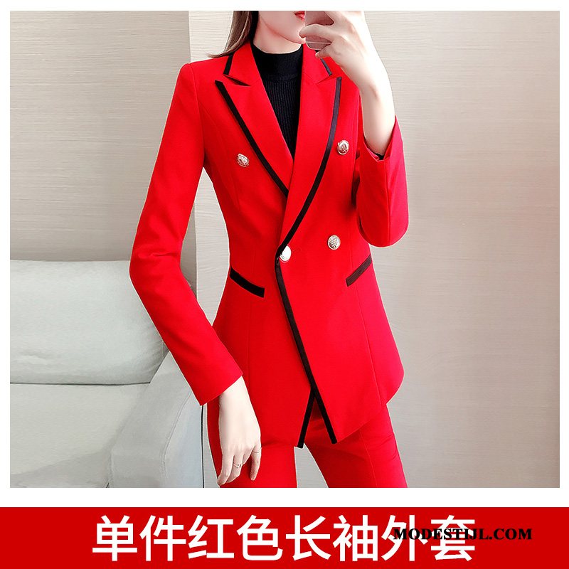 Dames Blazer Sale Werk Cargo Pak Jasje Nieuw 2019 Rood Zwart