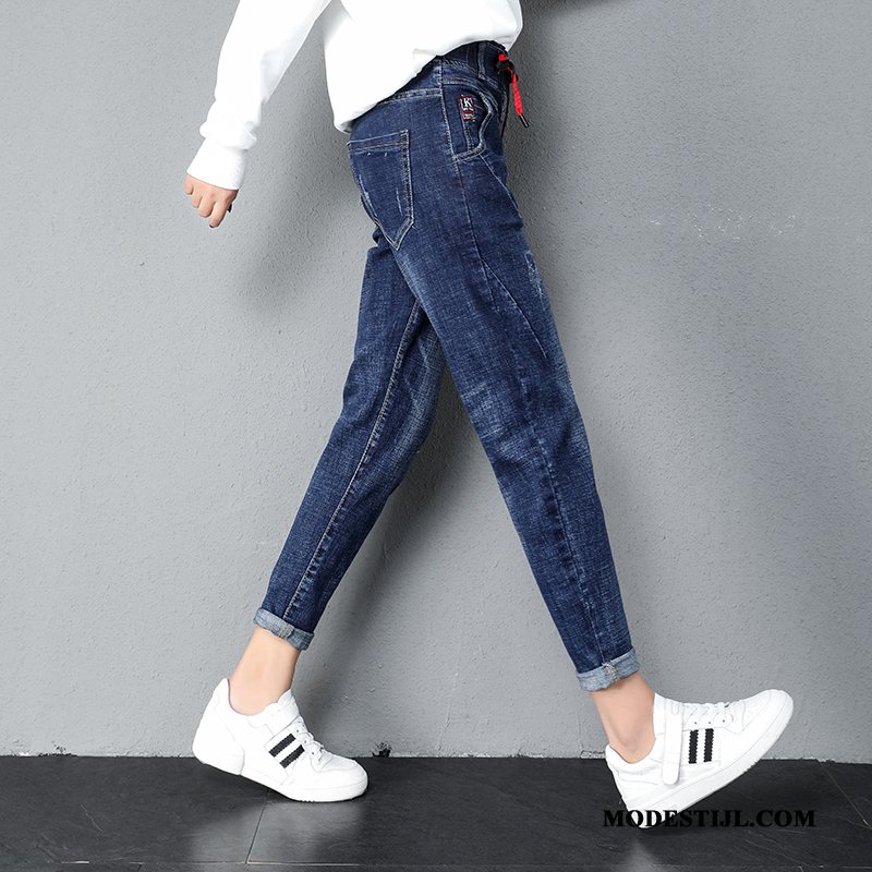 Dames Broeken Kopen Elastiek Hoge Taille Vrouwen Spijkerbroek Jeans Grote Maten Blauw