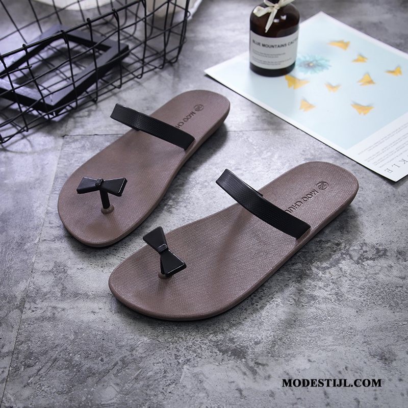 Dames Flip Flops Goedkoop Antislip Slipper Zachte Comfortabele Vrouwen Gemengde Kleuren Zandkleur Groen