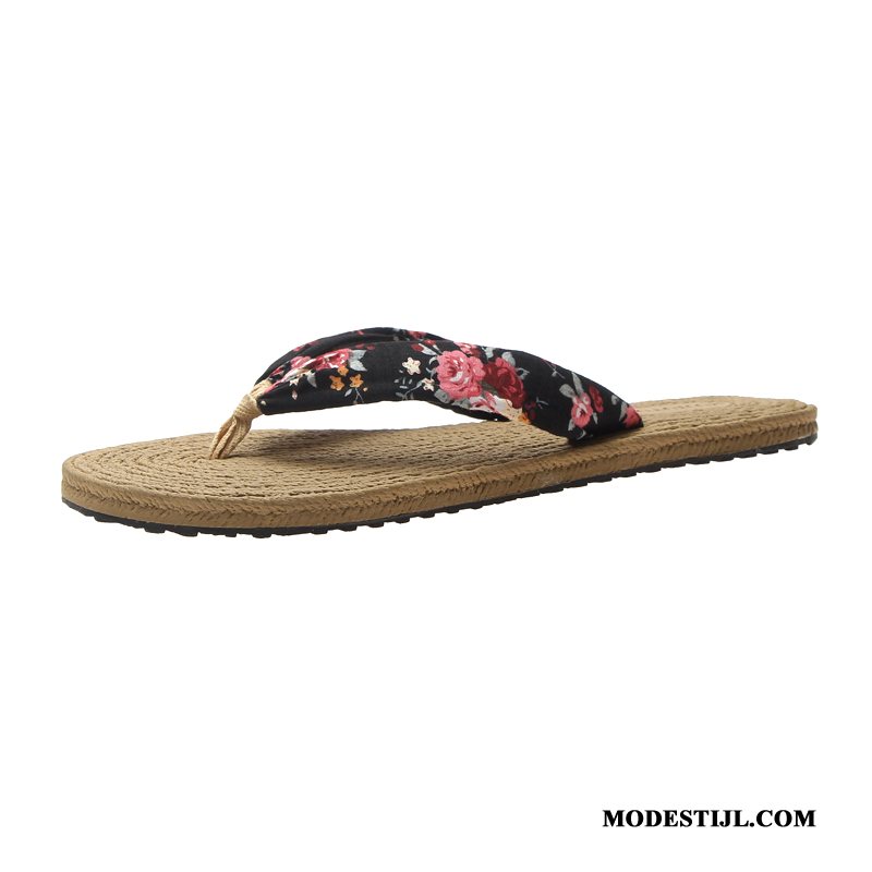 Dames Flip Flops Goedkoop Vrouwen Reis Antislip Mode Zomer Zandkleur Zwart