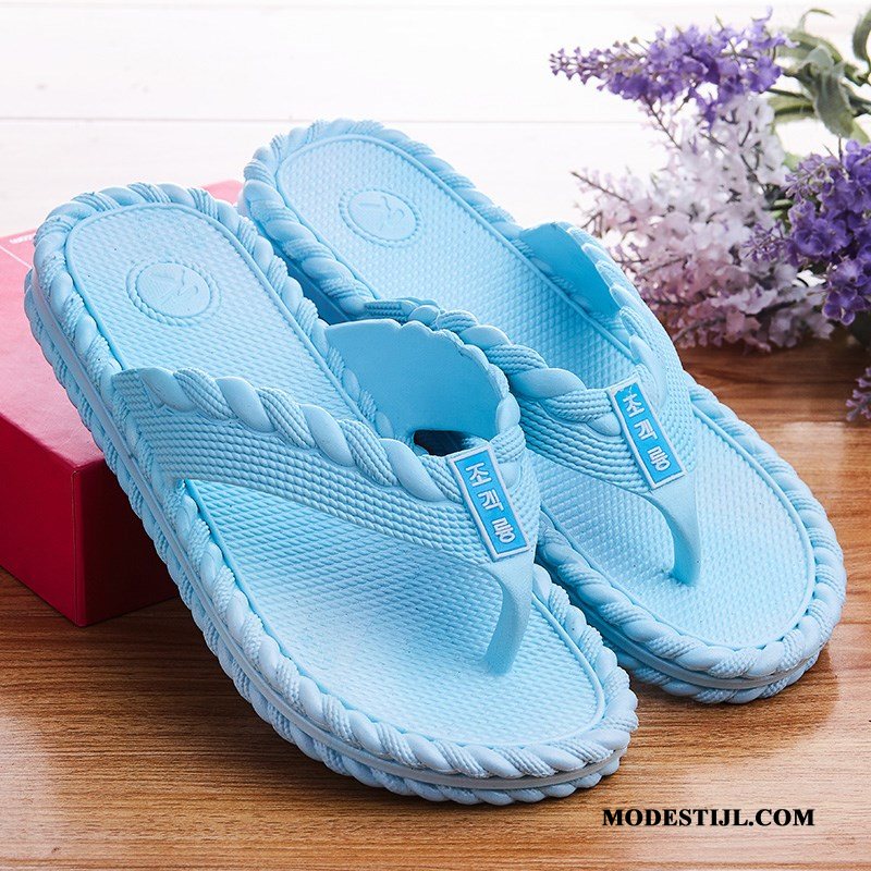 Dames Flip Flops Kopen Antislip Plat Pantoffels Zachte Zolen Zomer Roze Rood Zandkleur