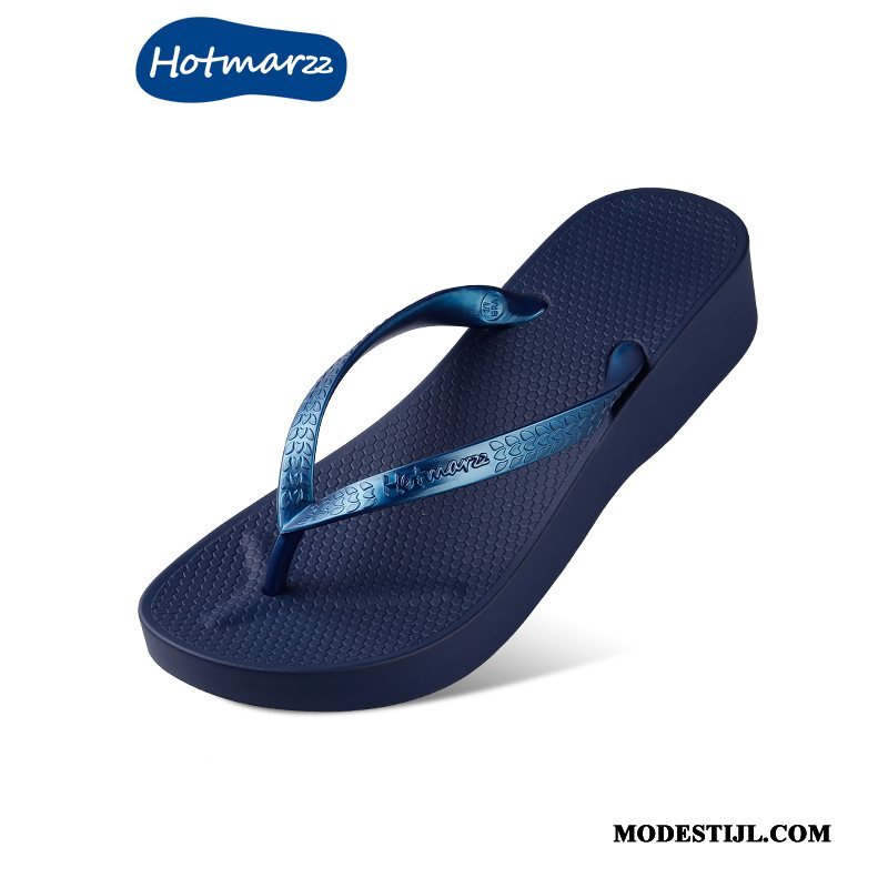 Dames Flip Flops Korting Strand Zomer Sleehak Schoenen Slipper Zandkleur Wit Zwart Grijs