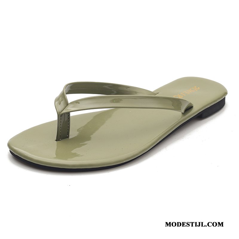 Dames Flip Flops Sale Alle Wedstrijden Pantoffels Plat Bovenkleding Student Rood Zwart