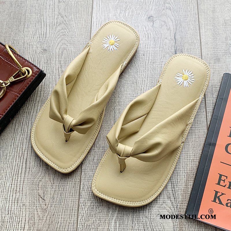 Dames Flip Flops Sale Bovenkleding Pantoffels Madeliefjes Mode Alle Wedstrijden Rood Groen