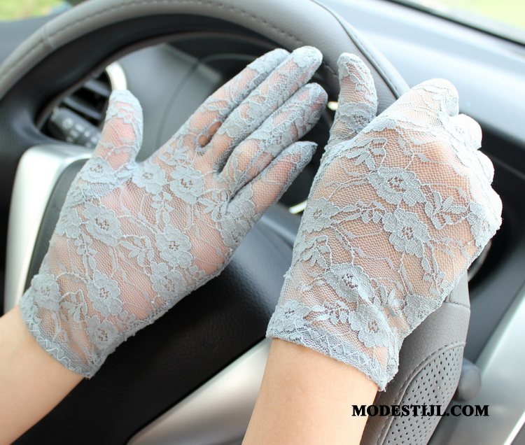 Dames Handschoenen Aanbiedingen Vrouwen Trend Tas Kant Zomer Wit