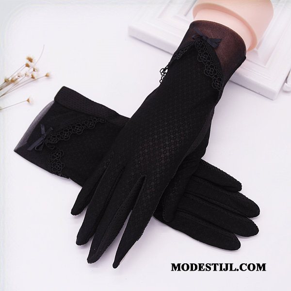 Dames Handschoenen Goedkoop Kant Voorjaar Herfst Antislip Elastiek Paars Grijs