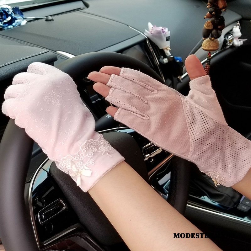 Dames Handschoenen Kopen Vrouwen Halve Vinger Zomer Antislip Dun Kaki
