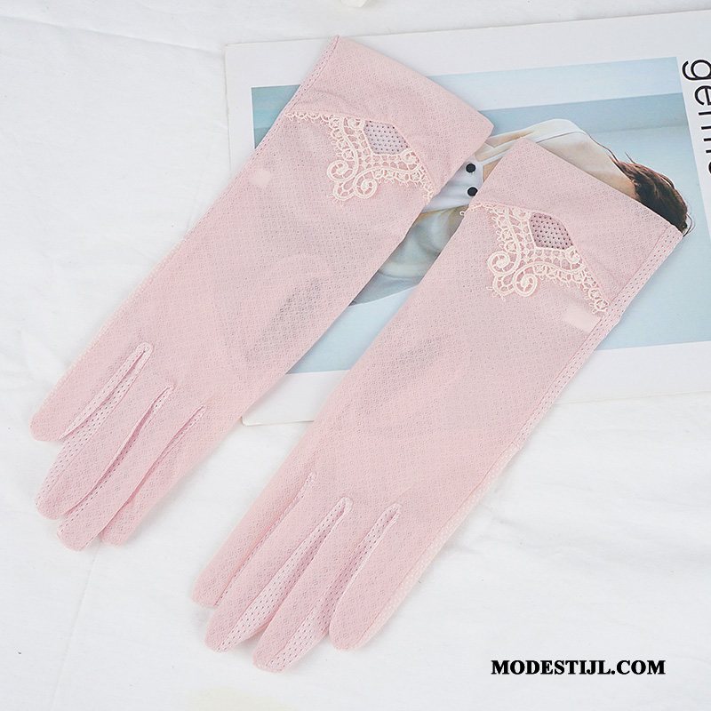 Dames Handschoenen Korting Dun Autorijden Antislip Rit Touchscreen Purper Roze