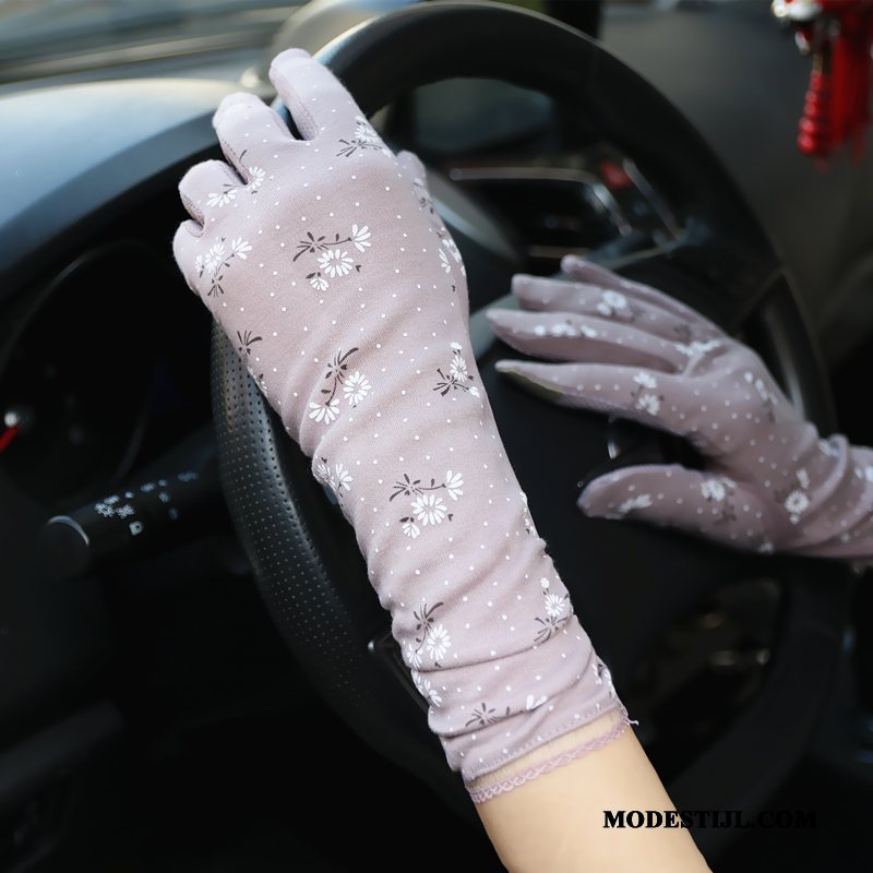 Dames Handschoenen Online Zomer Antislip Korte Voorjaar Touchscreen Grijs