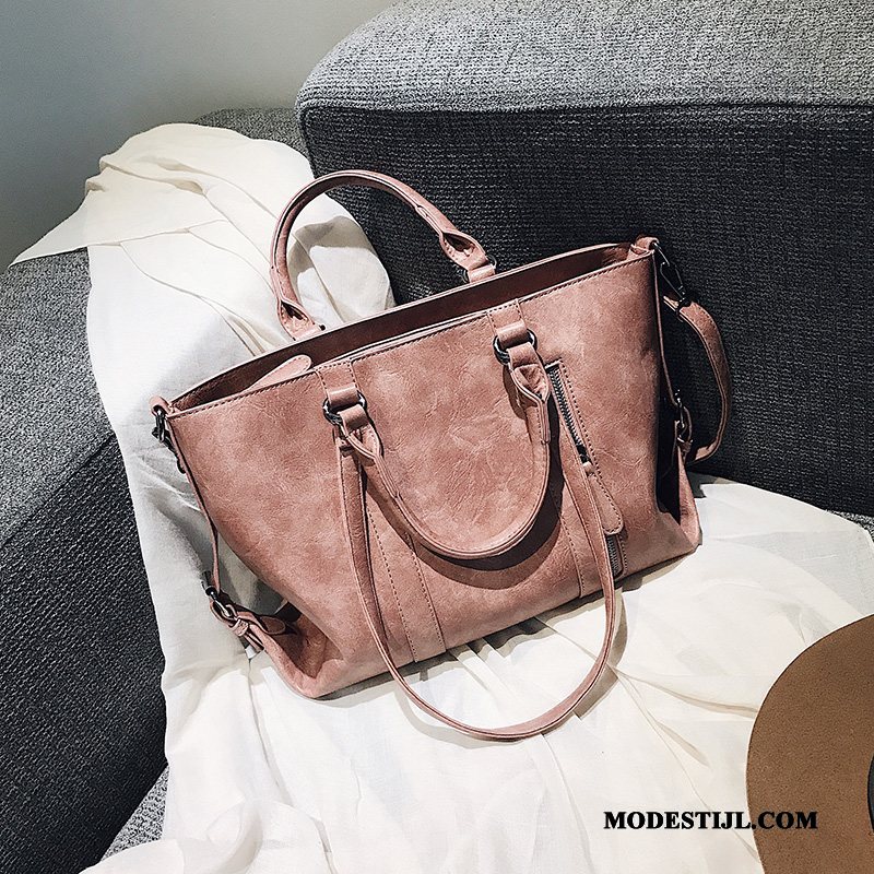 Dames Handtas Korting Grote Capaciteit Messenger Tas 2019 Grote Tas Vintage Bruine