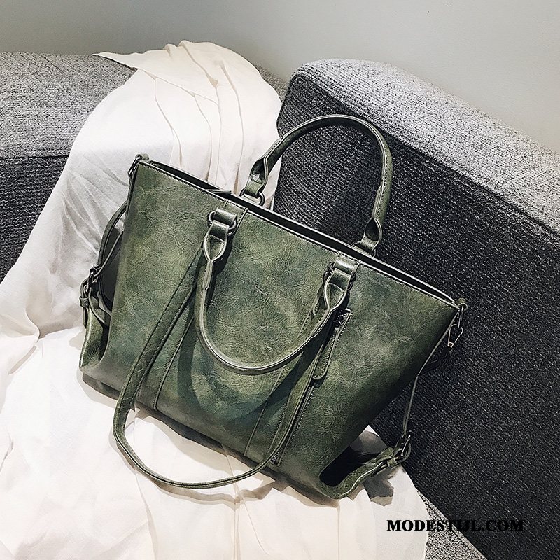 Dames Handtas Korting Grote Capaciteit Messenger Tas 2019 Grote Tas Vintage Bruine