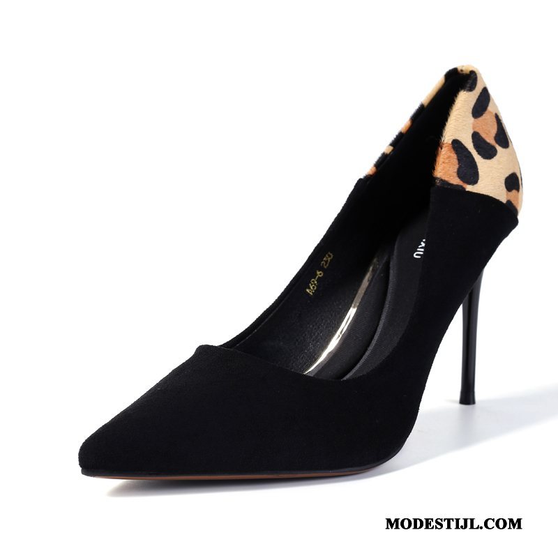 Dames Hoge Hakken Goedkoop Punt Elegante Schoenen Pumps Voorjaar Licht Licht Bruin