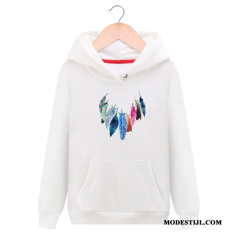 Dames Hoodies Goedkoop Jas Pullover Casual Vrouwen Jasje Wit