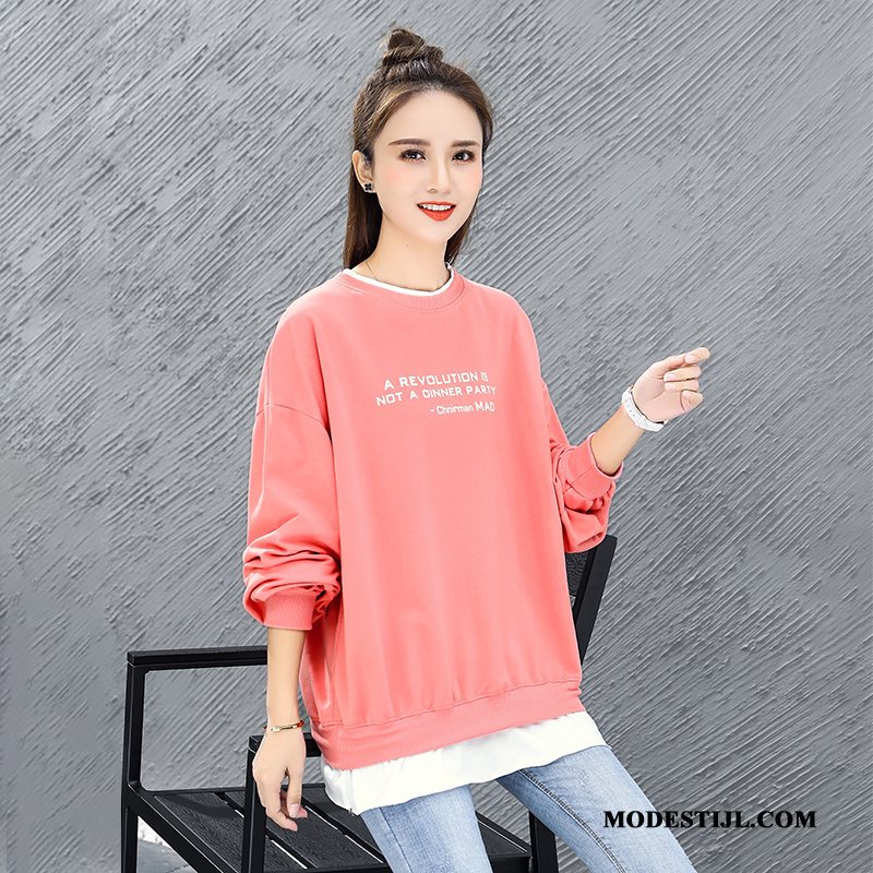 Dames Hoodies Kopen Verbinding Jasje Trend Pullover Vrouwen Roze