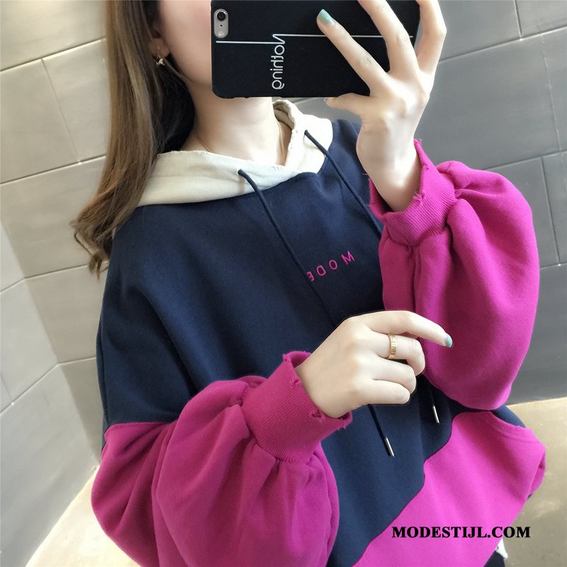 Dames Hoodies Sale Lang Student 2019 Losse Bedrukken Roze