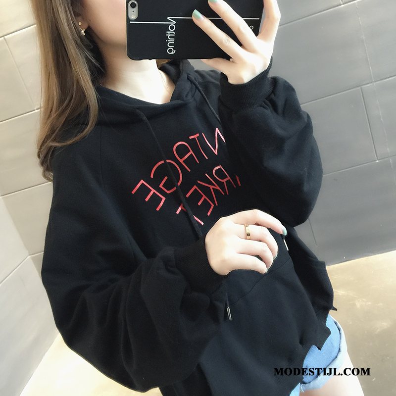 Dames Hoodies Sale Mini Losse 2019 Vers Pullover Zwart