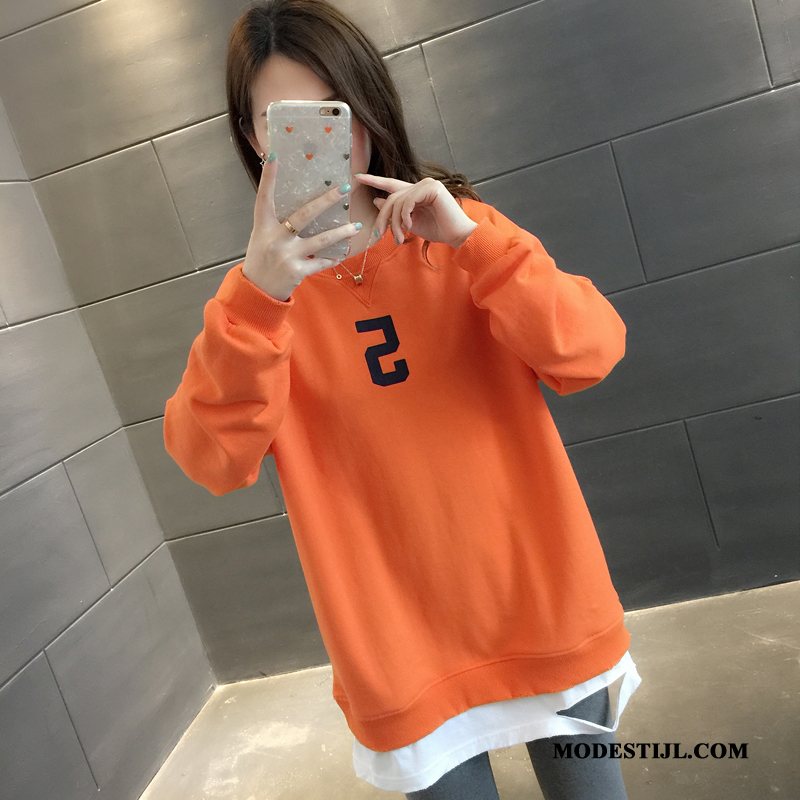 Dames Hoodies Sale Nieuw Dunne Jas Losse Vrouwen Oranje Geel