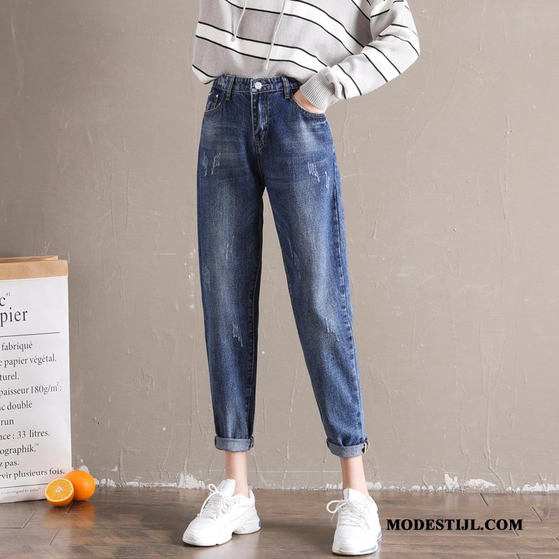 Dames Jeans Goedkoop Vrouwen 2019 Broek Spijkerbroek Jeans Herfst Donkerblauw