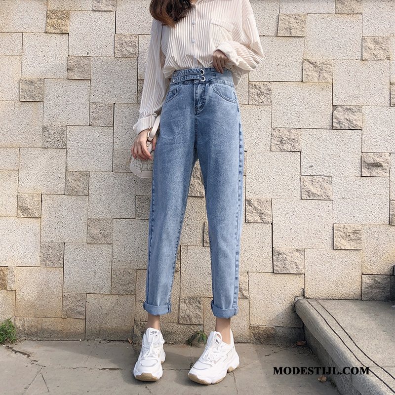 Dames Jeans Kopen Harlan Hoge Taille Dunne Vrouwen Voorjaar Zwart