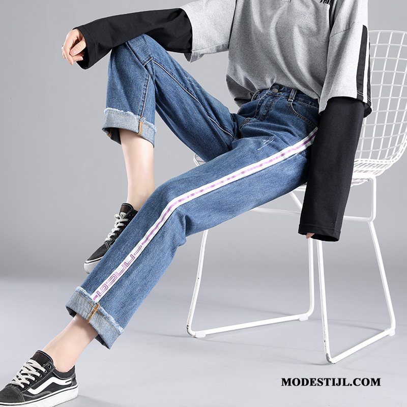 Dames Jeans Online Dunne Trend Broek Spijkerbroek Jeans Nieuw Lichtblauw