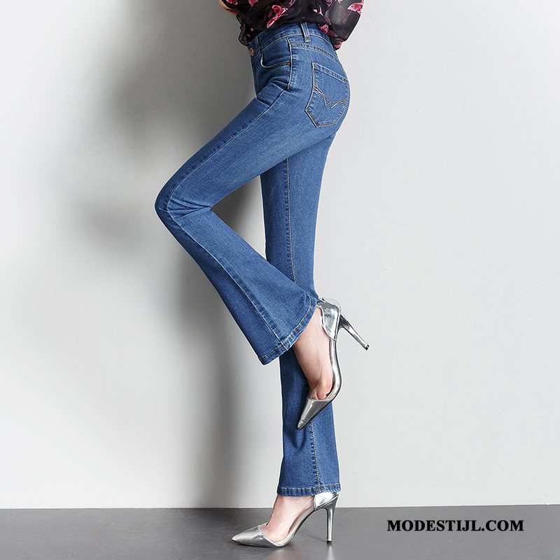 Dames Jeans Online Losse Nieuw Rechtdoor Vrouwen Flare Broek Lichtblauw