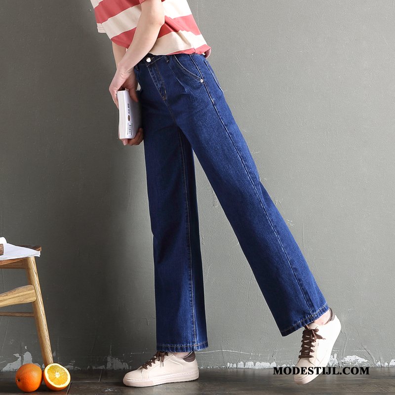 Dames Jeans Sale Dunne Hoge Taille Vrouwen Broek Spijkerbroek Jeans Blauw Licht