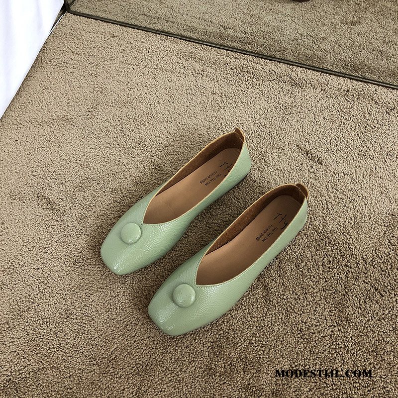 Dames Mocassins Kopen 2019 Pumps Slip On Vintage Voorjaar Licht Groen