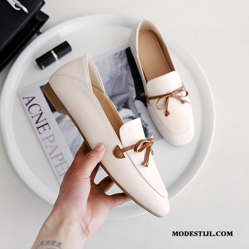 Dames Mocassins Kopen Alle Wedstrijden Loafers 2019 Pumps Plat Wit Beige Licht