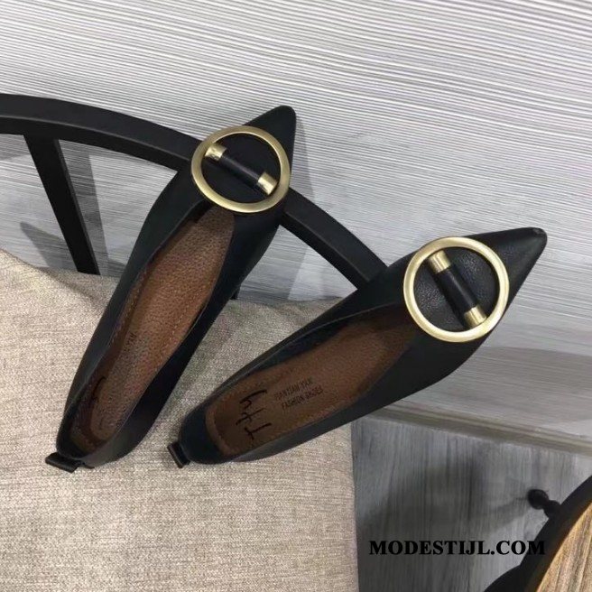 Dames Mocassins Kopen Mooi Alle Wedstrijden Platte Schoenen Comfortabele Punt Kaki Goud