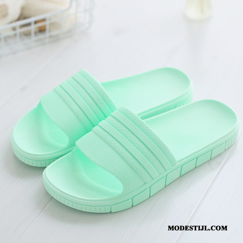 Dames Pantoffels Online Antislip Trend Zomer Alle Wedstrijden Plat Zandkleur Rood