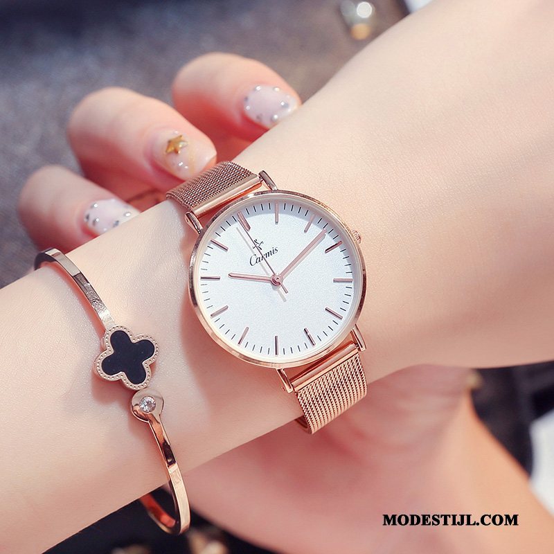 Dames Polshorloge Korting Trend Persoonlijkheid Mode Waterdicht Quartz Horloge Zwart