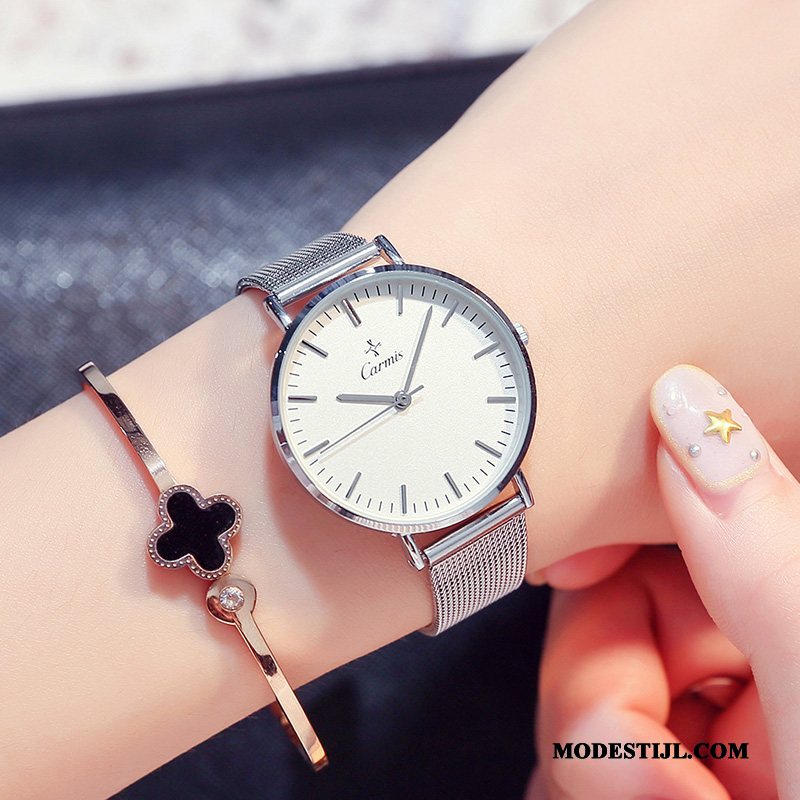 Dames Polshorloge Korting Trend Persoonlijkheid Mode Waterdicht Quartz Horloge Zwart