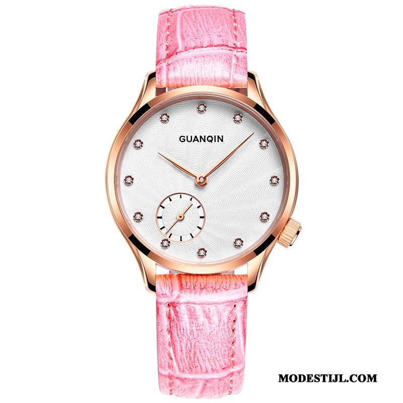 Dames Polshorloge Sale Quartz Horloge Riem Waterdicht Vrouwen Student Rood