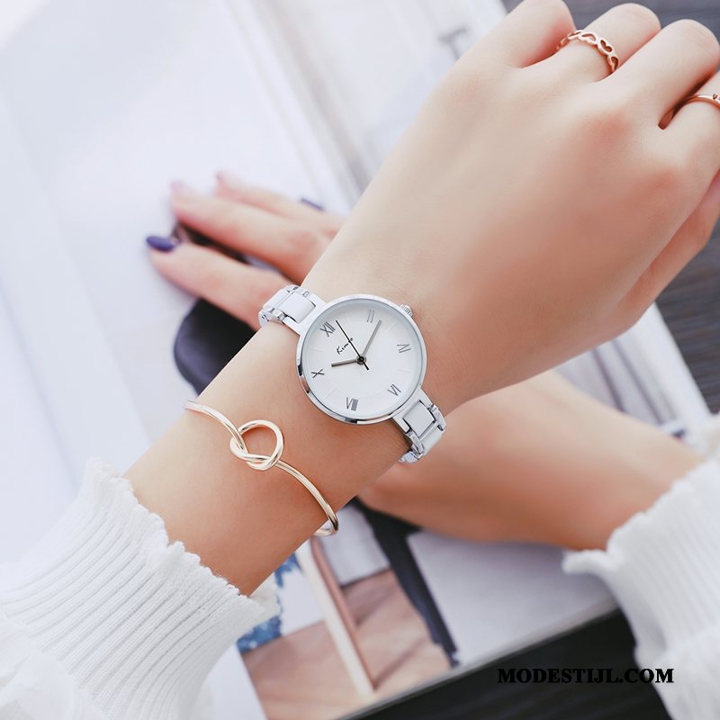 Dames Polshorloge Sale Trend Quartz Horloge Eenvoudig Student Armbanden Gouden Beige