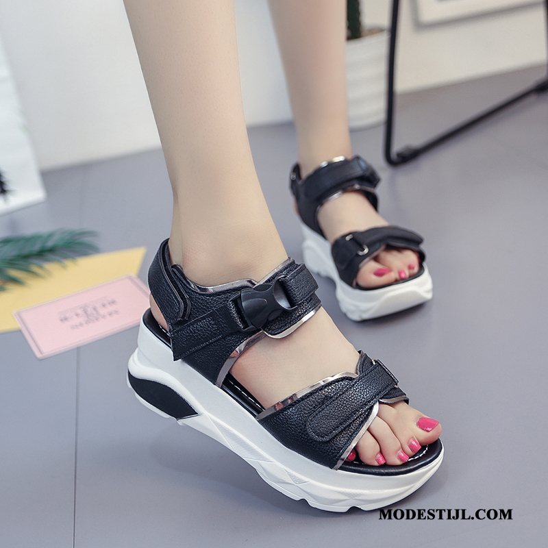 Dames Sandalen Goedkoop Student 2019 Zomer Platform Sport Zwart