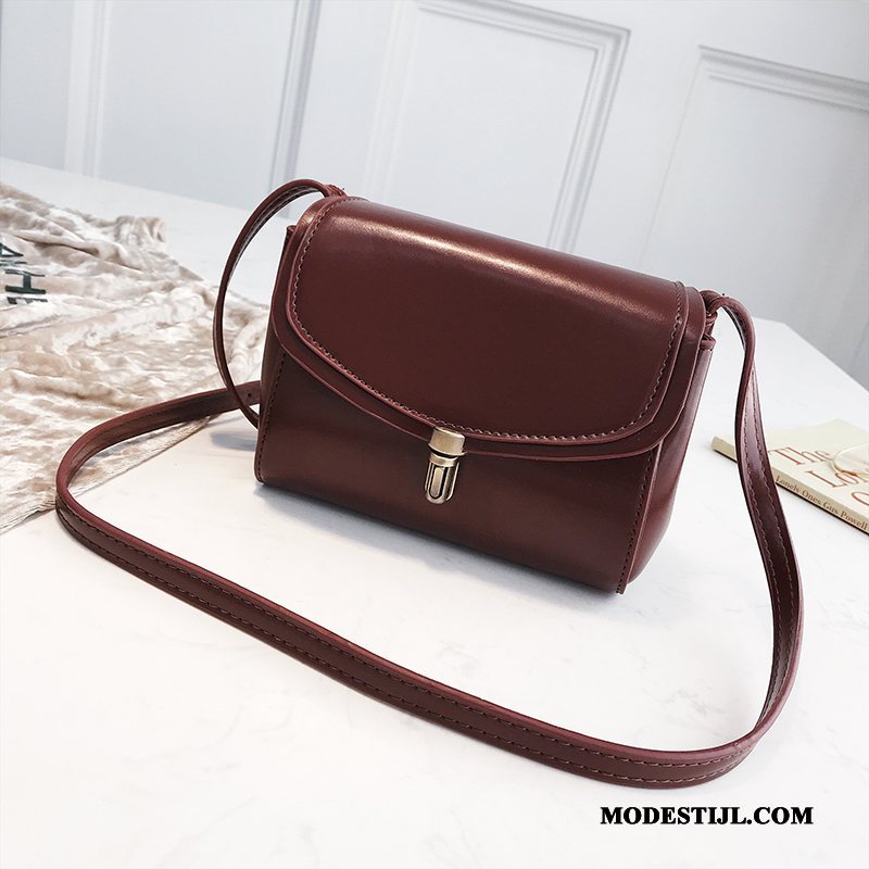 Dames Schoudertas Goedkoop Messenger Tas Trend Alle Wedstrijden Vintage 2019 Rode Wijn