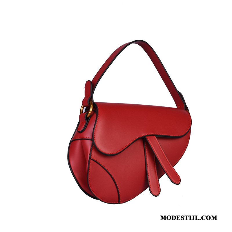 Dames Schoudertas Kopen Vintage Nieuw 2019 Handtas Trend Rood Zwart