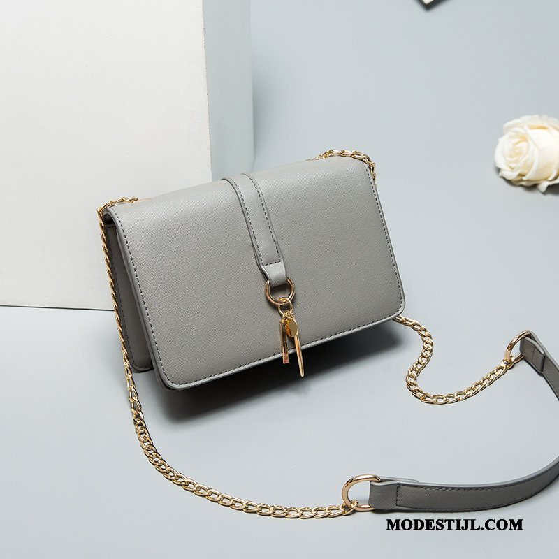 Dames Schoudertas Sale Messenger Tas Nieuw Mini Ketting Trend Grijs