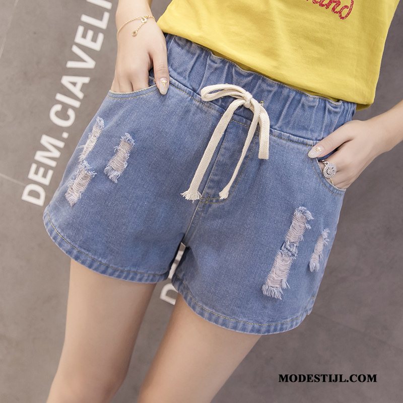 Dames Shorts Goedkoop Hete Broek Elastiek Gaten Nieuw 2019 Donker