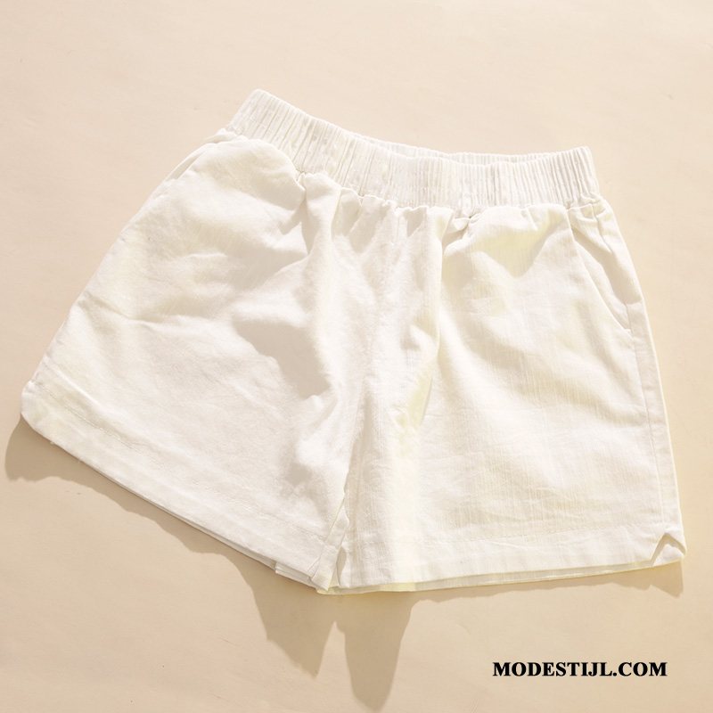 Dames Shorts Goedkoop Voorjaar Katoen En Linnen Nieuw Student Dun Lichtblauw