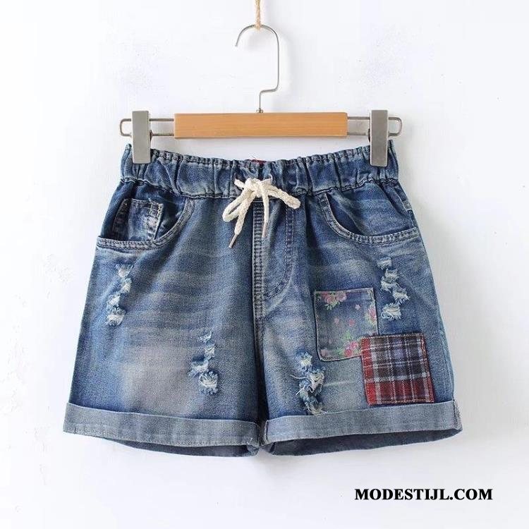 Dames Shorts Kopen Denim Vrouwen Zomer Student Elastiek Blauw