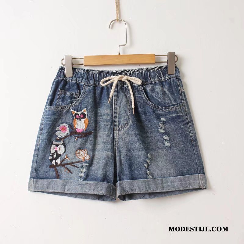 Dames Shorts Kopen Denim Vrouwen Zomer Student Elastiek Blauw