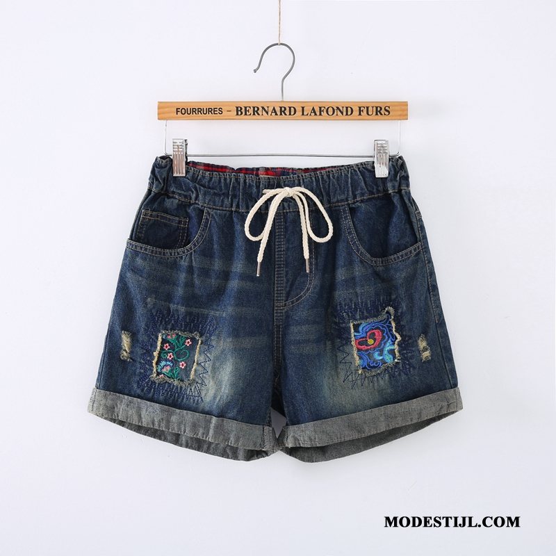 Dames Shorts Kopen Denim Vrouwen Zomer Student Elastiek Blauw