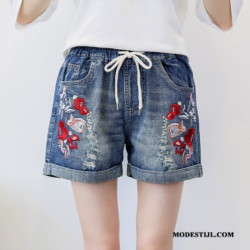 Dames Shorts Kopen Denim Vrouwen Zomer Student Elastiek Blauw