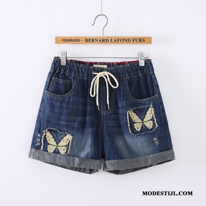 Dames Shorts Kopen Denim Vrouwen Zomer Student Elastiek Blauw