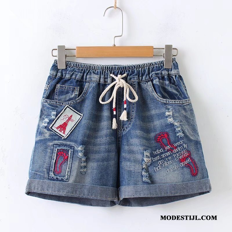 Dames Shorts Kopen Denim Vrouwen Zomer Student Elastiek Blauw