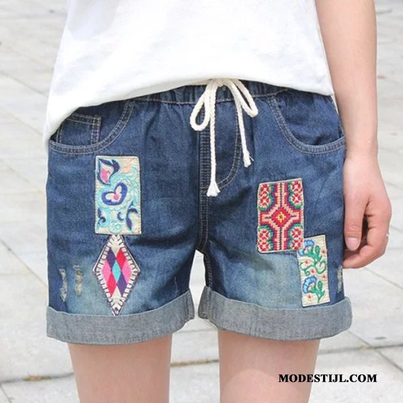 Dames Shorts Kopen Denim Vrouwen Zomer Student Elastiek Blauw