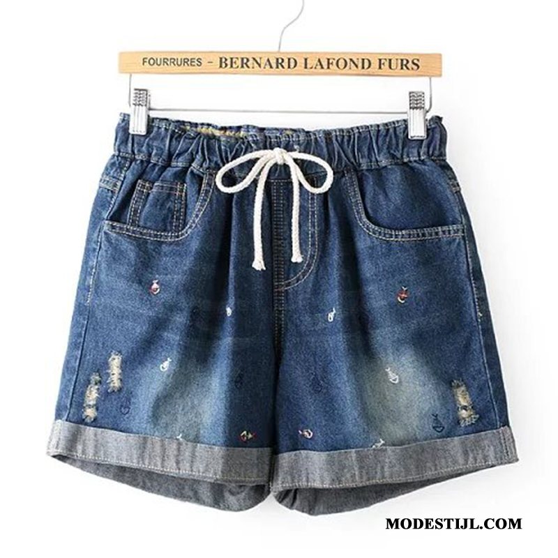 Dames Shorts Kopen Denim Vrouwen Zomer Student Elastiek Blauw