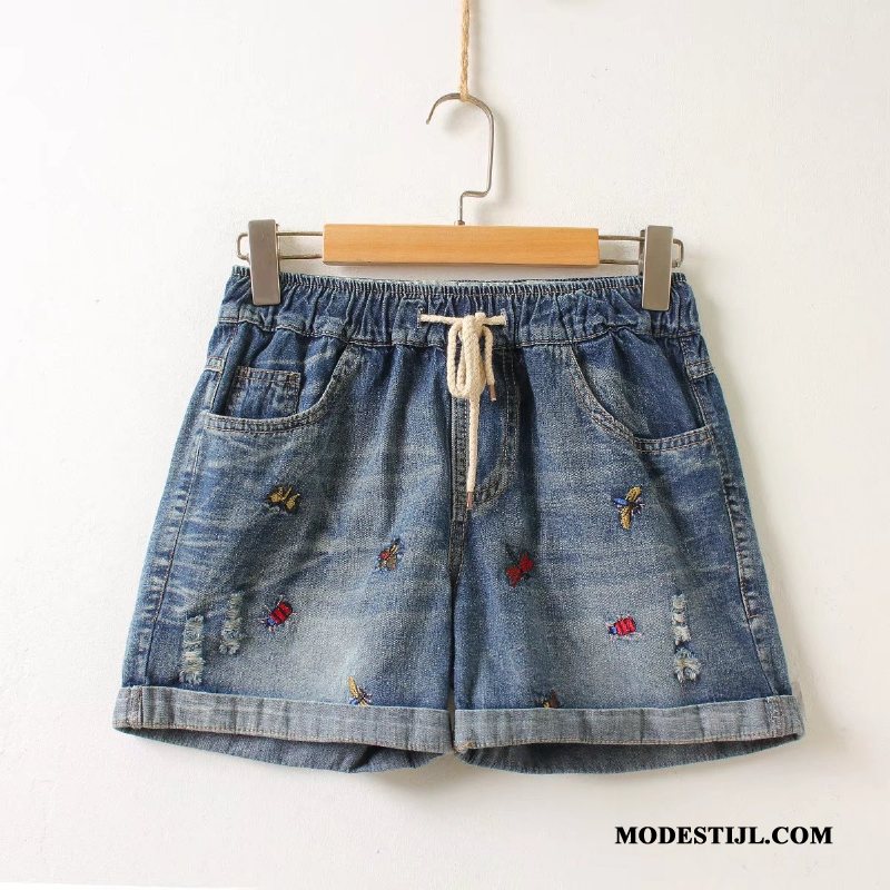 Dames Shorts Kopen Denim Vrouwen Zomer Student Elastiek Blauw